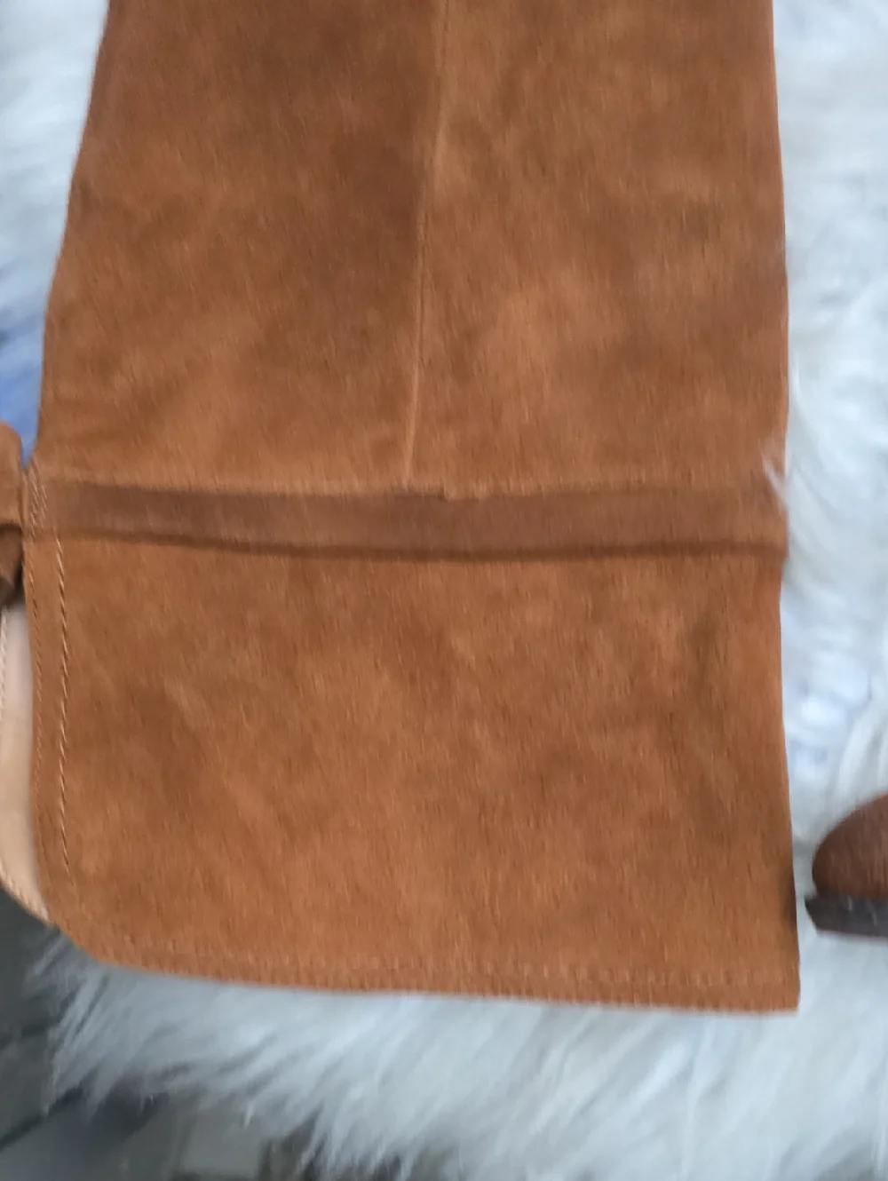Franco Sarto Elnora Cognac Suede Over The Knee Healed Boots 7M